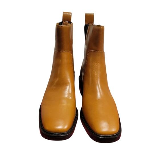NEW Tory Burch Chelsea Ankle Boots Sz 8 Leather Slip On Camel Brown Comfort - Picture 4 of 12
